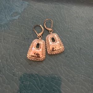 Silver stamped earrings